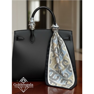 Косынка шелковая с принтом Арт 25183/004