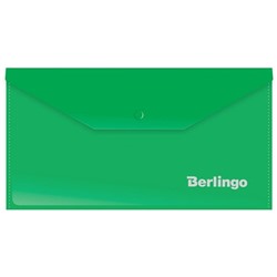 Папка-конверт на кнопке Berlingo, С6, 180мкм, зеленая