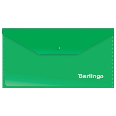 Папка-конверт на кнопке Berlingo, С6, 180мкм, зеленая
