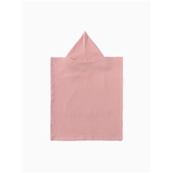 Пончо муслиновое детское LoveLife, 56×70 см, 100% хлопок, 120 г/м², пудровое