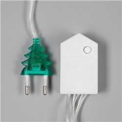 Гирлянда «Нить» 10 м, IP20, прозрачная нить, 100 LED, 8 режимов, 220 В, свечение тёплое белое