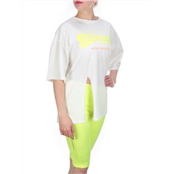 KD-795 WHITE/LIGHTGREEN Костюм-двойка женский 7986 TREND