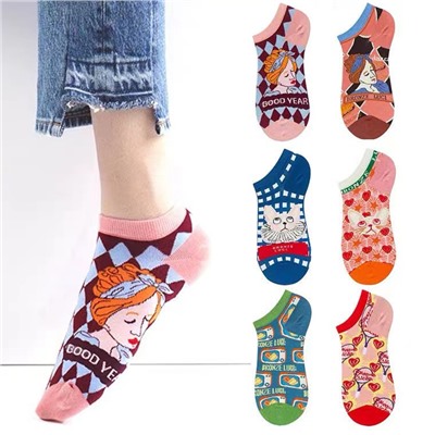 Tide, retro summer Japanese socks for men and women