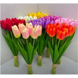 Цветы искусственные декоративные Букет Тюльпанов 12шт 30см