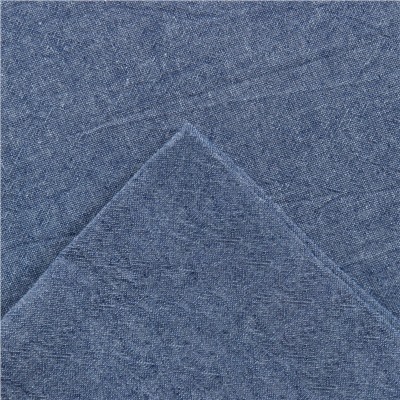 Постельное бельё Этель Denim 1.5 сп, 155×210 см, 160×240 см, 50×70-2 шт., синее, жатый хлопок