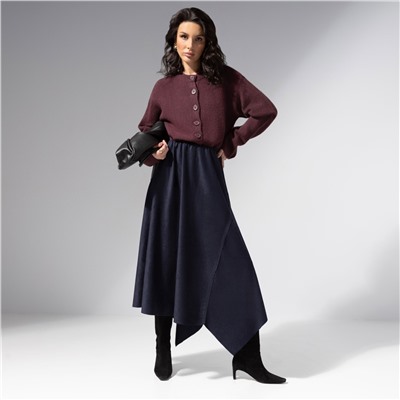 Юбка асимметричного кроя, Грация рассвета (синяя)