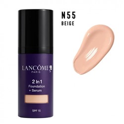 Тональный крем Lаncоме 2 in 1 Foundation + Serum SPF 15 30 ml #55 Beige