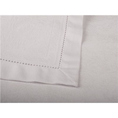 01с-44ЯК  Салфетка 45*45  "Романтика" цв. белый (по 6 шт, цена указана за 1 шт)