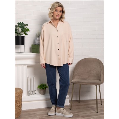 Рубашка Загадочная девушка (бежевая) Б15169-4М