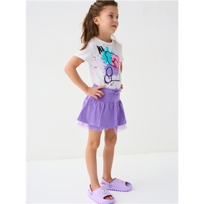 Комплект для девочки: футболка, юбка-шорты