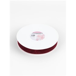 Лента бархатная, 25 мм, 18±1 м, бордовая №46