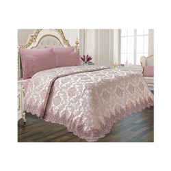 Комплект Постельного Белья с Покрывалом 240x260 см ЕВРО 2 сп.Pike Set Le Jardin D'OR