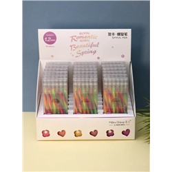 Набор флуоресцентных цветных ручек  (6 шт) "Rainbow Spiral", mix, шоу-бокс 18 шт.