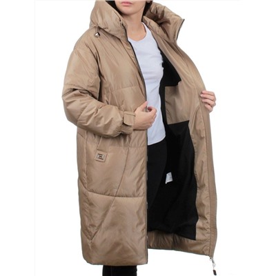 118 BEIGE Пальто зимнее женское (холлофайбер 200 гр.)