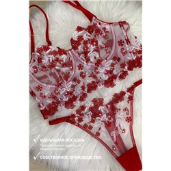 0018-NB КРАСНО-БЕЛЫЙ КОМПЛЕКТ БЕЛЬЯ01716759632