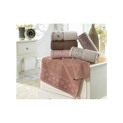 Махровые Банные Полотенца 70x140 см. 6 шт/уп. Cotton PURRY