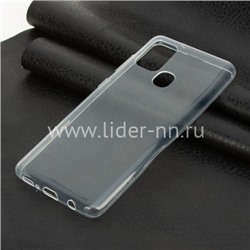 Задняя панель для Samsung Galaxy  A21S Силикон  прозрачная (пакет)