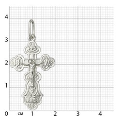 крест из серебра штампованный белый