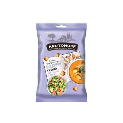 «Крутоноф», сухарики с чесноком для салатов и супов, 100 г