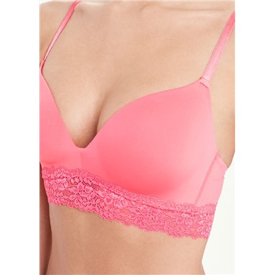 Lace Trim Non Wired Bra