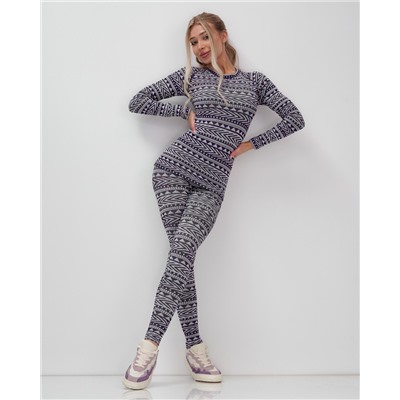 Комплект женского термобелья фиолетового цвета 2520F