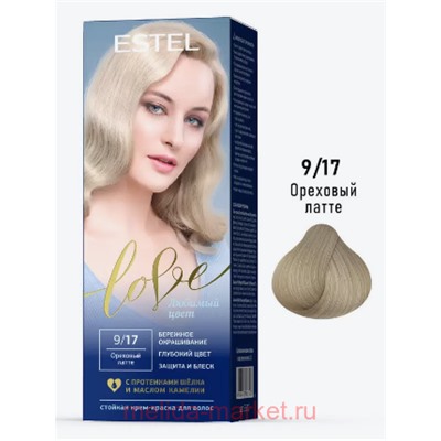 ESTEL Love Стойкая Крем-краска для волос тон 9/17 Ореховый латте