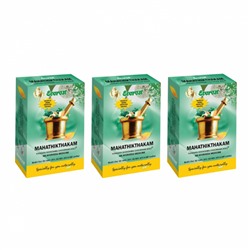 Набор Махатиктакам Кашая Сукшма Чурна (3 x 100 г), Mahathikthakam Kashaya Sookshma Choornam Set, произв. Everest Ayurveda