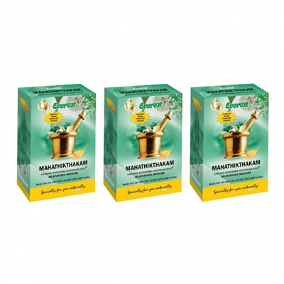 Набор Махатиктакам Кашая Сукшма Чурна (3 x 100 г), Mahathikthakam Kashaya Sookshma Choornam Set, произв. Everest Ayurveda