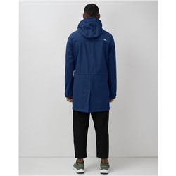 Парка спортивная мужская с капюшоном softshell синего цвета 9565S