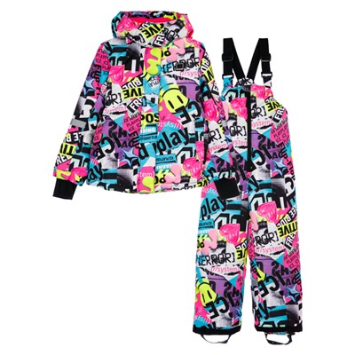 Комплект зимний для девочки: куртка, комбинезон