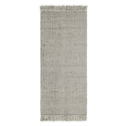 Ковер из переработанного пластика светло-серого цвета из коллекции Ethnic, 70х160 см