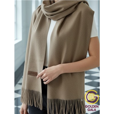 Шарф теплый женский кашемировый Арт 2581Ш/11 (коричневый текстурный)
