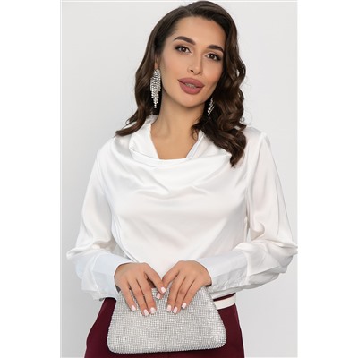 Блуза Шелковая сказка (белая) Б14380-33М