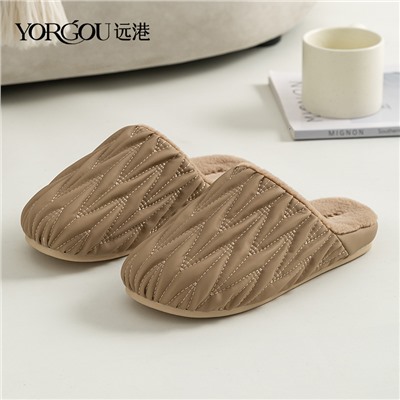 Slippers, demi-season keep warm fleece footwear indoor, 2023 collection