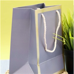 Пакет подарочный (XS) «Classic line», dark gray (19.5*14.5*10)