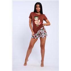 Пижама с шортами GIRL