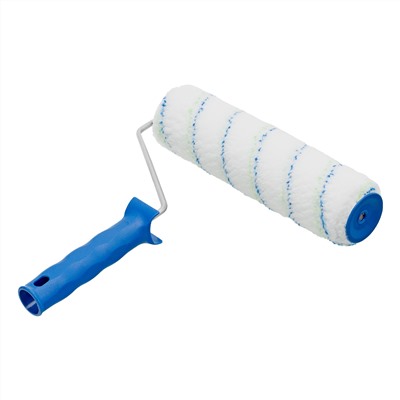 Валик "Водные краски", 250 мм, ворс 12 мм, D - 48 мм, D ручки - 6 мм, полиэстер Сибртех