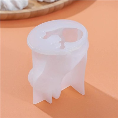 Молд Доляна «Бульдог», силикон, 8×6×7 см, белый