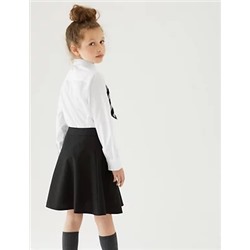 3pk Girls' Slim Fit Easy Iron School Shirts (2-16 Yrs)