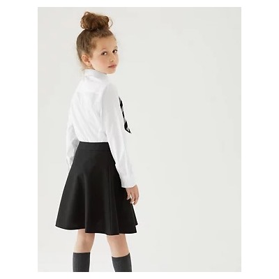 3pk Girls' Slim Fit Easy Iron School Shirts (2-16 Yrs)