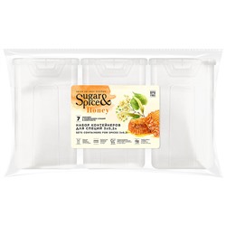 Набор контейнеров для специй Sugar&Spice Honey 0,2 л х 3 штуки SE112712999 прозрачный