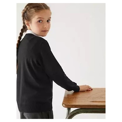 2pk Unisex Pure Cotton School Jumper (3-18 Yrs)