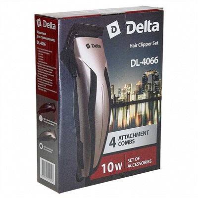 Машинка для стрижки волос 10 Вт DELTA DL-4066 бронзовая