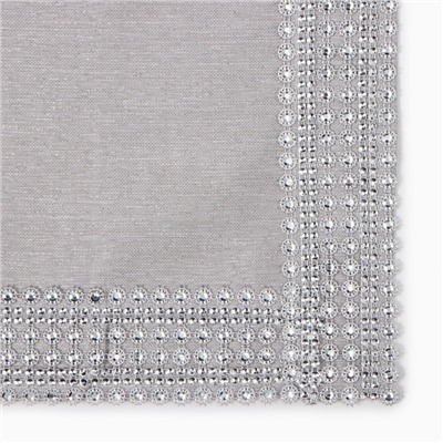 Дорожка на стол Этель со стразами, 50×100 ±5 см, серая, п/э