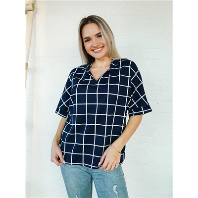 Блузка Бродери чернила ИвК