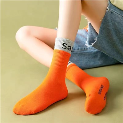 Tide, sports knee socks for men and women, 2022 collection, Korean style, internet celebrity, mid-length