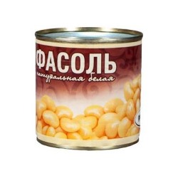 Фасоль натуральная белая ГОСТ 425 гр 1/ 12 ТМ Рузком