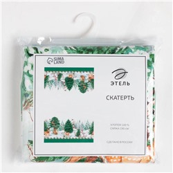 Скатерть новогодняя «Этель» Новогодний лес 148×110 см, 100% хл, саржа 190 г/м² с ГМВО