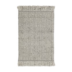 Ковер из переработанного пластика светло-серого цвета из коллекции Ethnic, 60х90 см