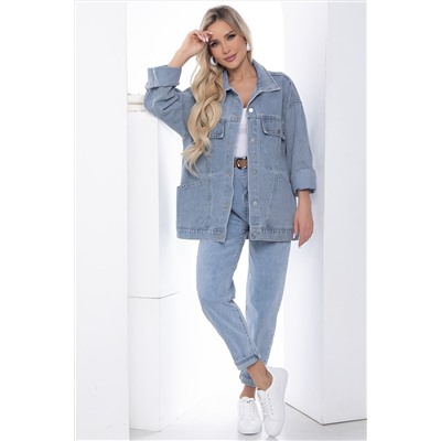 Жакет джинсовый Хлоя (серо-голубая) Б13369-4М